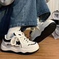 thumbnail image 3 of CHICVOMEY Platform Sneakers for Women Trendy Chunky Retro Y2K Walking Shoes Cute Casual Fashion Soft Comfort Thick Sole Outdoor Travel Shoes for Girls, 3 of 6