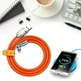 thumbnail image 2 of USB to USB C Cable 120W,540 Rotating Head with LED Type C Charger Cable Fast Charge for Cellphone Tablet, 2 of 11