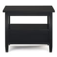 thumbnail image 6 of Warm Shaker Solid Wood 14 inch Wide Transitional Narrow Side Table in Black, 6 of 7
