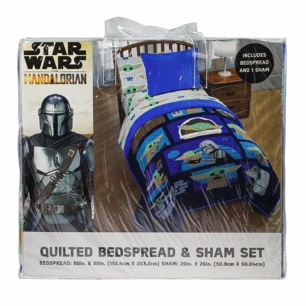 Jay Franco 2pc Star Wars Mandalorian Baby Yoda Quilt Throw Blanket Kids Bedding Set Other 2pc