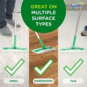 Swiffer Sweep & Mop Dry + Wet Floor Mopping and Sweeping Kit, 1 Device, 5 Dry Cloths, 3 Wet Cloths
