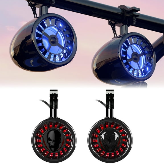 GoHawk TL52-Titan 4.1-Channel Amplifier 5" LED Waterproof Bluetooth UTV Stereo Speakers for Rzr Polaris Can-Am Wildcat