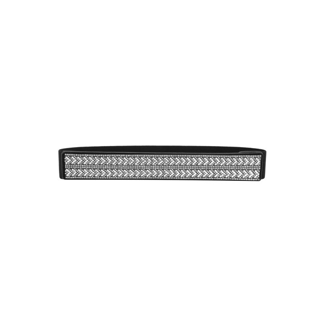 Cinturón elástico para mujer INSPIRE CHIC con incrustaciones de strass, versátil para vestidos, cinturones de cintura 70x3.7cm/27.6x1.5" en forma de V, blanco