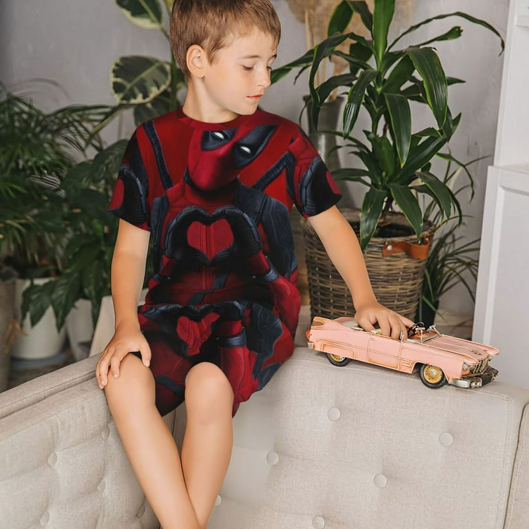 Kids Deadpool Pajamas Set Cartoon Shirts And Short Set Summer Pajama Pants Set For Boys Girls Walmart