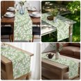 thumbnail image 5 of Olive Green Leaves Table Runner 108 Inches Long,Farmhouse Botanical Branch Vintage Boho Cotton Linen Table Runners Dresser Scarves,Fabric Tabletop Scarf Furniture Cover for Home Dinner Party 13"x108", 5 of 9