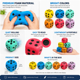 thumbnail image 4 of Gqtwoy Big Foam Dice for Games, Soft EVA Foam Dice for Table Games, EVA Dice for Party Props, Educational Dice for Board Games, Red Dice, 4 of 7
