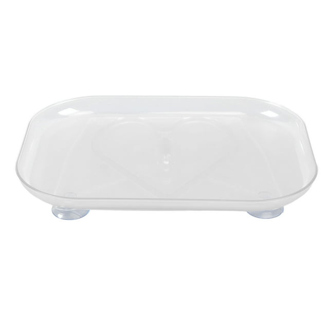 Organizador de plato giratorio transparente de acrílico desmontable con rotación de 360 grados, bandeja rectangular transparente para refrigerador de cocina, 26 x 35 cm