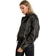 thumbnail image 4 of VAREY LIN Chaqueta corta de piel sintética para mujer con cremallera de solapa y cinturón, 4 of 4