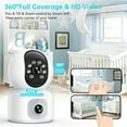 thumbnail image 6 of GPED Baby Monitor with Dual Cameras, 3K HD WiFi Security Camera W/ 360° PTZ & Fixed Camera,, Motion Tracking & Full-Color Night Vision for Baby Monitor/Pet Camera, 2-Way Audio for Baby Pet Elderly, 6 of 8