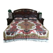 Mogul Indie Cotton Bedspreads Ethnic Design Bedding 3 pc Set