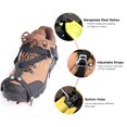 thumbnail image 2 of Crampón de hielo Irfora Crampones Tacos de tracción de hielo para botas Zapatos Puños de nieve antideslizantes para caminar Senderismo Escalada Irfora Crampón de hielo, 2 of 7
