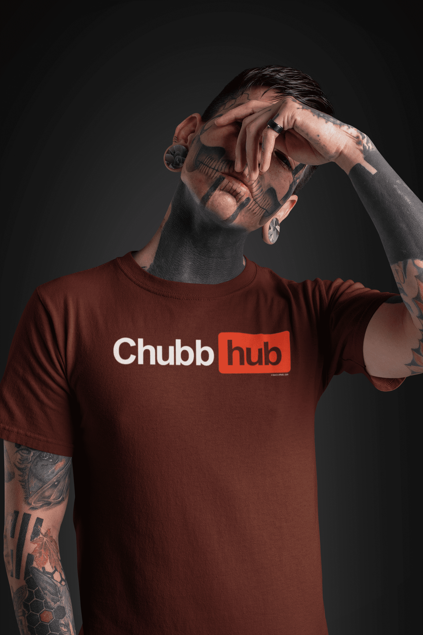 Chubb-Hub Brown or Orange T-Shirt Sm-5x Smack Apparel Cleveland Football Fans