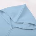 thumbnail image 6 of WTOBBY Women's Full Zip Hooded Sweatshirt Jacket Long Sleeve Solid Color Fleece Pullover Casual Loose Fit Warm Outerwear with Front Pockets for Fall Winter,Sky Blue M, 6 of 6