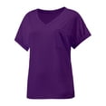 thumbnail image 2 of Womens T Shirts Short Sleeve V Neck Casual Summer Tops Tshirts with Pocket, 2 of 5