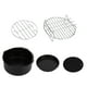 thumbnail image 2 of Moldes para pizza y pasteles de 7 pulgadas, tapete de silicona, brochetas, rejilla para parrilla y bandeja para hornear para cocinar sin problemas Elementos esenciales para freidoras, 2 of 8
