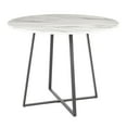 thumbnail image 3 of Cosmo Contemporary Dining Table in Black Metal and White Marble Top by LumiSource, 3 of 8