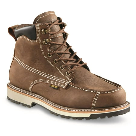 

Guide Gear Rugged Timber Mens Chukka Boots Waterproof Leather Work Shoes Moisture Wicking Insoles Pull-On Ankle Boot