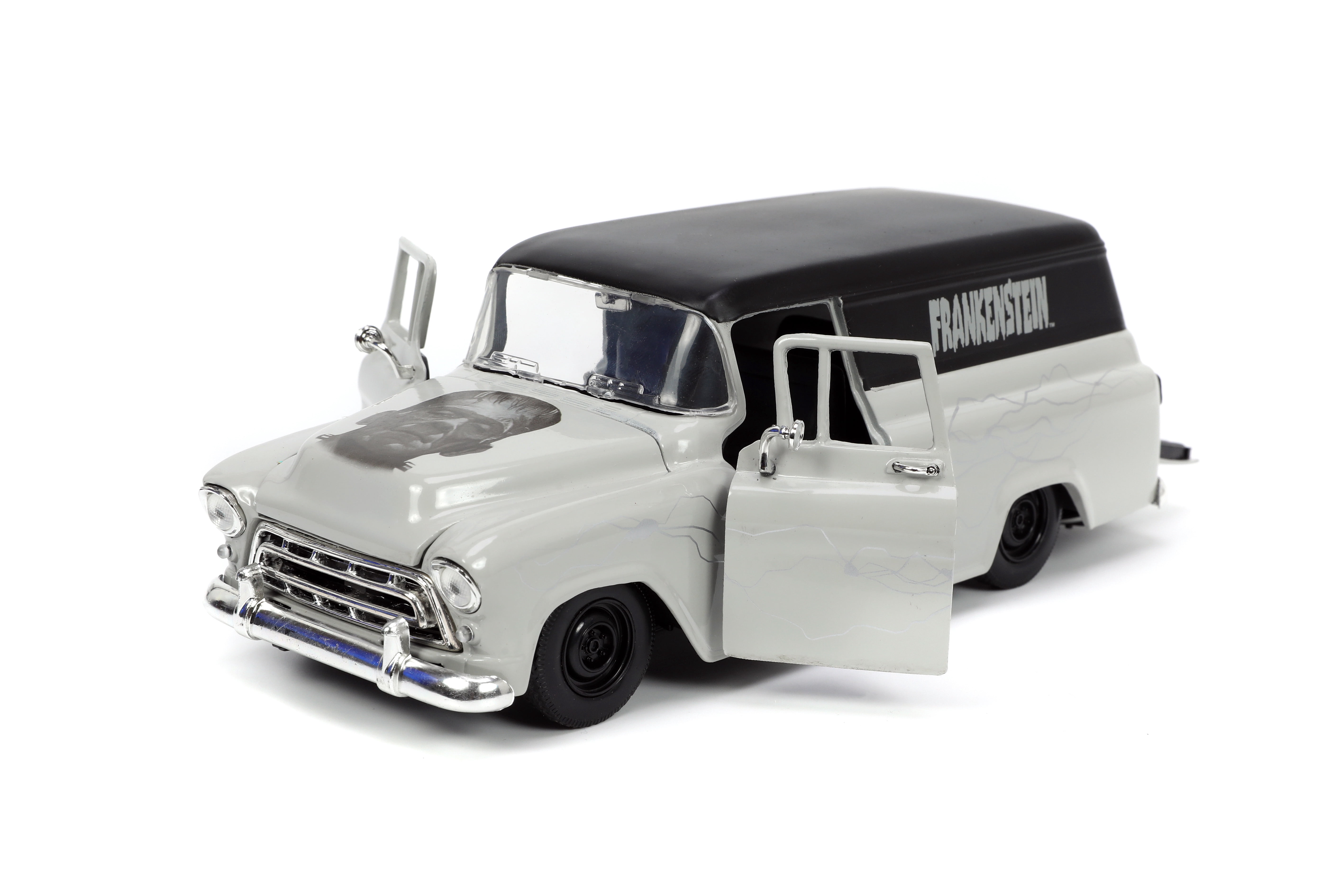 Jada Toys Frankenstein Monster Figurine, 1957 Chevy Suburban Die
