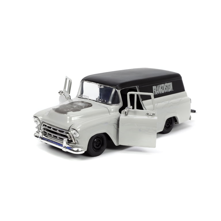 Jada Toys Frankenstein Monster Figurine, 1957 Chevy Suburban Die