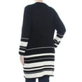 thumbnail image 2 of Style & Co. Womens Long Cardigan Sweater, Black, Plus Size, 1X, 2 of 2