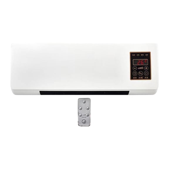 Calentador de pared pequeño, temporizador de 8H, calefacción y refrigeración con termostato, calentador de espacio eléctrico, espacio de calentamiento sólido