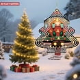 thumbnail image 2 of Stylish Metal Hanging Christmas Tree Wind Spinner - Festive Design with Golden Star Bells and Wreath for Garden Decor, 2 of 7