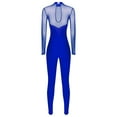 thumbnail image 4 of ranrann Women's One Piece Jumpsuit Rompers Long Gymnastic Leotard Figure Ice Skating Dance Jumpsuit Blue XXL, 4 of 7