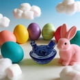 thumbnail image 5 of Glass Hen on Nest Candy Dish with Lid, Large Pedestal Chicken Glass Candy Bowl, Vintage Decorative Glass Jar for Snacks, Desserts, Cookies, Kitchen Home Office Tabletop Decor (Blue), 5 of 7