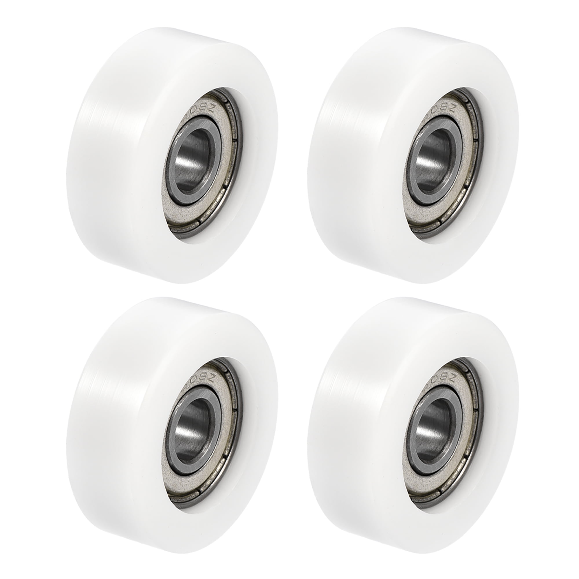 GCr15 uxcell 608ZZ Ball Bearing Guide Pulley Roller Round Wheel 8x32x12mm Double Metal Shielded Chrome Steel Bearings 4pcs 