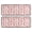 Cow and Strawberry Pink Pattern, variant on Cow and Flower Beige Pattern Anti Fatigue Kitchen Rugs Set Of 2, Non Slip Washable Decorative Floor Mats for Sink Laundry and Home Use, 17"x47"