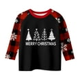 thumbnail image 4 of gcong Christmas Shirts for Girls Xmas Tree Print Raglan Long Sleeve Loose Shirts Crew Neck Tops Baggy Snowflake Blouse Size 3-12 Years, 4 of 5