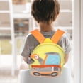 thumbnail image 2 of WORGEOUS Lindo vehículo de construcción de felpa Mochila para niños pequeños para niños y niñas Mochila pequeña de excavadora amarilla para niños Mini mochila escolar impermeable para niños pequeños, 2 of 7