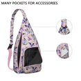 thumbnail image 2 of Colorful Butterflies Crossbody Bag - Lightweight Travel Sling Backpack with Adjustable Strap, Fashionable Anti-Theft Design for Outdoor Enthusiasts, 2 of 4