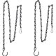thumbnail image 1 of Paquete de 2 cadenas colgantes de 35 pulgadas para comederos de pájaros, jardineras, farolillos y adornos (negro), 1 of 4