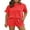 A Orange, variant on DOKOTOO 2 Piece Oufits for Women Lounge Set Short Sleeve Shirts Matching High Waisted Shorts with Pockets XL