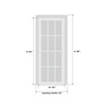 thumbnail image 7 of Interior Solid French Pre-Hung Door Frosted Glass | Veregio 7602 Antracite | Single Regular Panel Frame Trims Handle | Bathroom Bedroom Sturdy Doors -30" x 84", 7 of 7