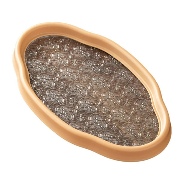 Bandeja de cristal con forma de flor de begonia, organizador de joyas, bandeja para servir, bandeja de escritorio, frutero A