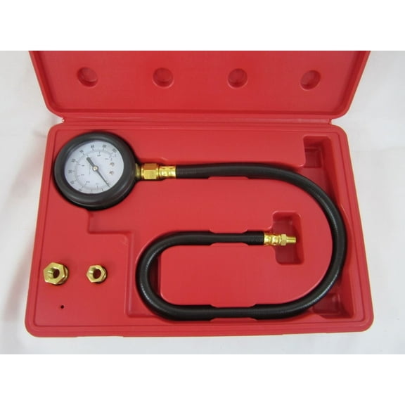 Oil Pressure Tester Gauge Engine Diagnostic Test Kit Adapters, Case 0-100PSI