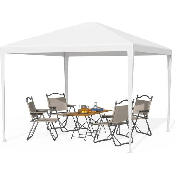 10x10 Event Canopy Tent for Outdoor With Steel Framework White Wedding Tent for Parties