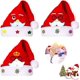 thumbnail image 5 of Chapeau De Pre Nol,3 Pices Bonnet De Noel, Chapeaux De Nol, Bonnet De Noel Pour Fte De Vacances Rouge En Peluche Ornements De Nol (c), 5 of 5