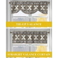 thumbnail image 6 of Brown Southwestern Tie Up Valances Curtain, Adjustable Kitchen Native Aztec Ethnic Style Geometric Valances for Windows Decor, Rod Pocket Short Curtains Set for Bedroom/Bathroom, 42"x12", 6 of 8
