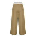 thumbnail image 4 of LLYwey Women's Corduroy Pants Ladies Solid Color Hanging Casual Wide Leg Trousers with Decorative Pockets At the Back for A Stylish Look Pants New Full Length Pants Regular Fitted Khaki S, 4 of 8