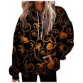 thumbnail image 2 of AMERTEER Sweatshirt Halloween Femmes Mode Quotidienne Polyvalent Casual Col Rond Manches Longues Imprimé Top Sweatshirt, 2 of 5