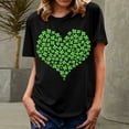 thumbnail image 3 of BLVB St. Patricks Day Shirt for Womens Cute Clover T-Shirt Shamrock Printed Shirts Short Sleeve Graphic Tees Tops Black 6, 3 of 4
