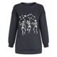 thumbnail image 4 of Pntutb Mujeres tops Invierno Navidad Esqueleto humano Impresión Pullover Sudadera suelta Pntutb Pntutb-7778, 4 of 8