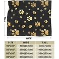 thumbnail image 3 of Cute Dog Paws Prints Throw Blanket Ultra Soft Warm All Season Golden Animal Footprints Decorative Fleece Blankets for Bed Chair Car Sofa Couch Bedroom, 3 of 7