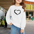 thumbnail image 2 of Mercatoo Girls' Sweatshirts Heart Graphic Oversized Crewneck Long Sleeve Casual Comfy School Aesthetic Outfits Kid Fall Winter Clothes, 2 of 7