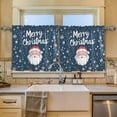 thumbnail image 2 of Yayeee Kitchen Curtains Tier Set of 2 Light Filtering 57"x36" Over Sink Window Panels, Christmas Santa, 2 of 7