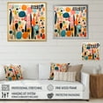 thumbnail image 4 of Designart "Playful Patterns Mid Century Pink Delight II" Mid-century Canvas Art Print, 4 of 5