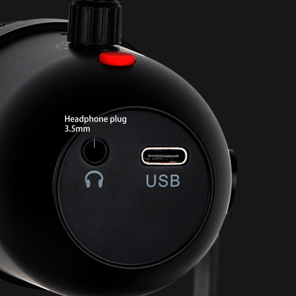 Zeiwohndc Condenser Microphone with Heart-Shaped Voice Picking Up and One Click Mute